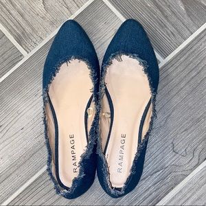 Denim Slip On Flats Size 7.5